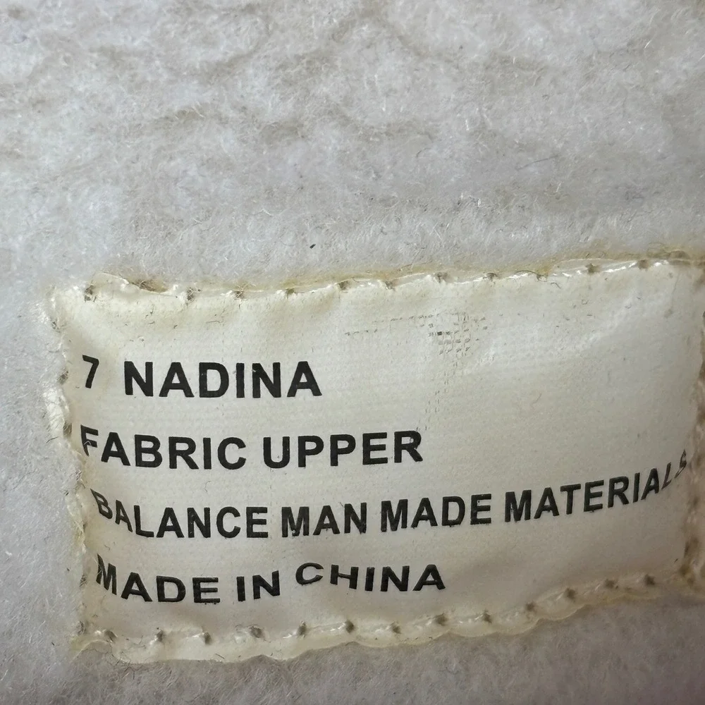 Vtg Rocawear Nadina Wedge Winter Boots Womens 7 Cream Cable Knit Faux Fur Y2K